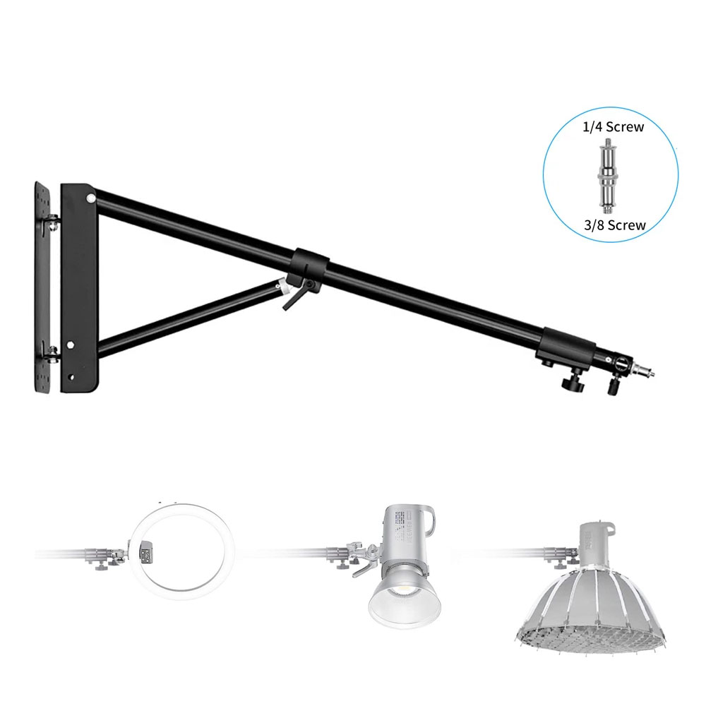 Photography Lighting Triangle - 100/135/170 cm Wandmontage, dreieckiger Galgenarm, Fotografie-Blitzlicht,