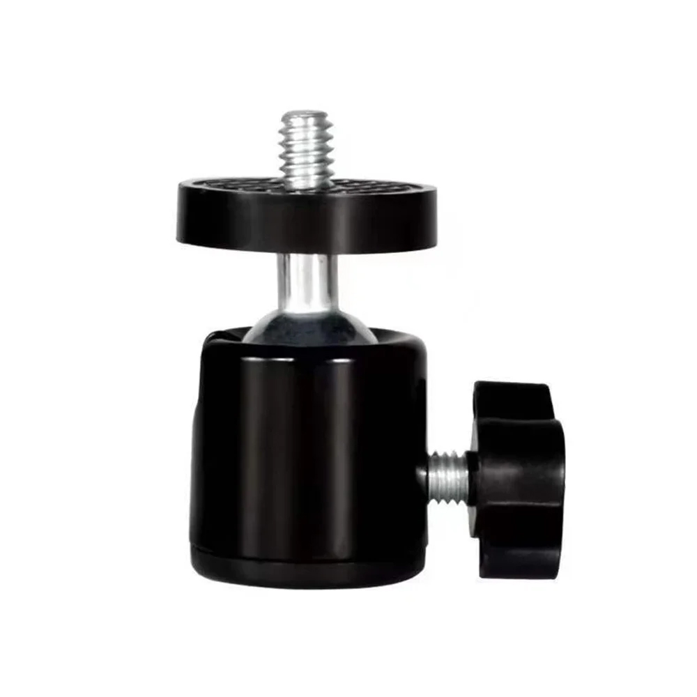 Photography Video Lighting Kit With Adjustable Tripod Stand - Mini-Kugelkopf mit 1/4-Zoll-Schraube, 360° drehbarer Aluminium-Stativadapter