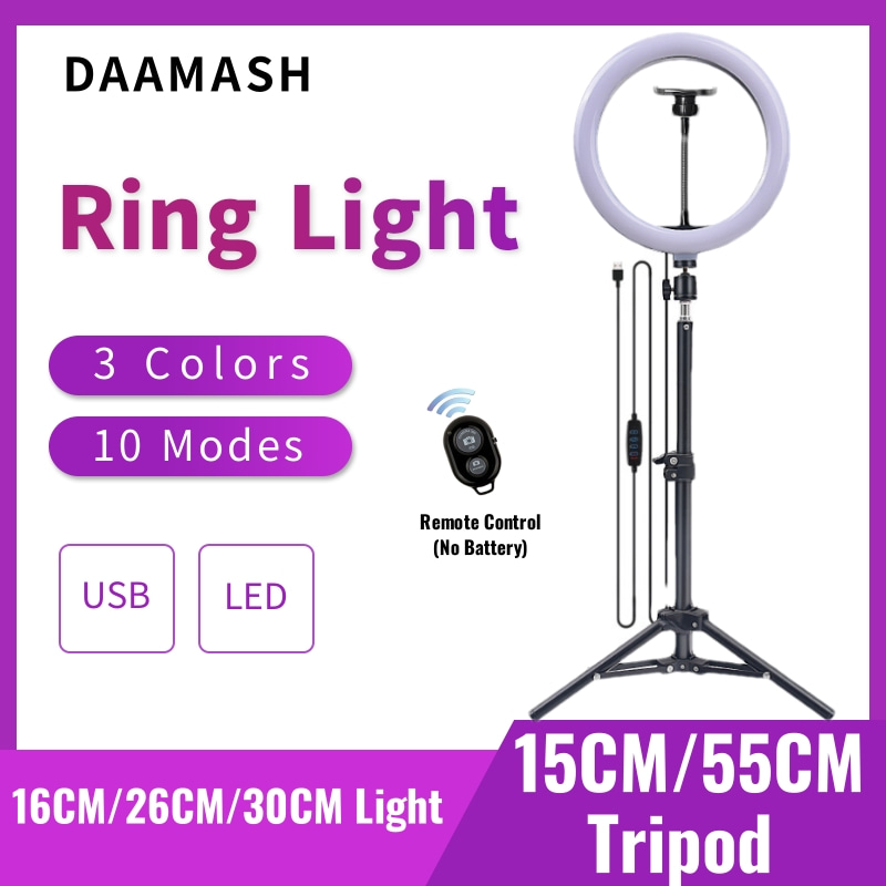 Photography Lighting Overhead - 16 cm/26 cm/30 cm LED Selfie