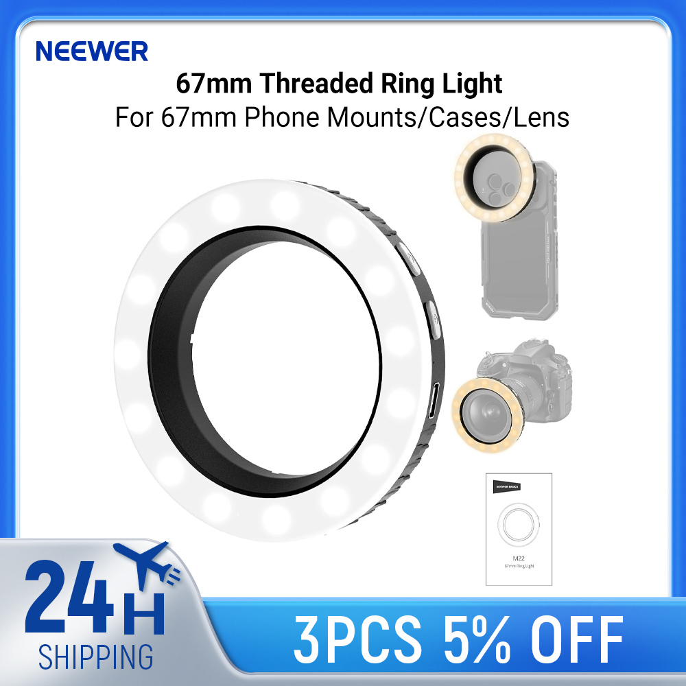 Photography Lighting Overhead - NEEWER Basics 67mm Ringlicht mit Gewinde