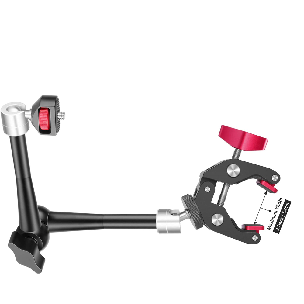 Photography Video Lighting Kit With Adjustable Tripod Stand - Verstellbarer Gelenkarm mit Reibungsbefestigung und großer