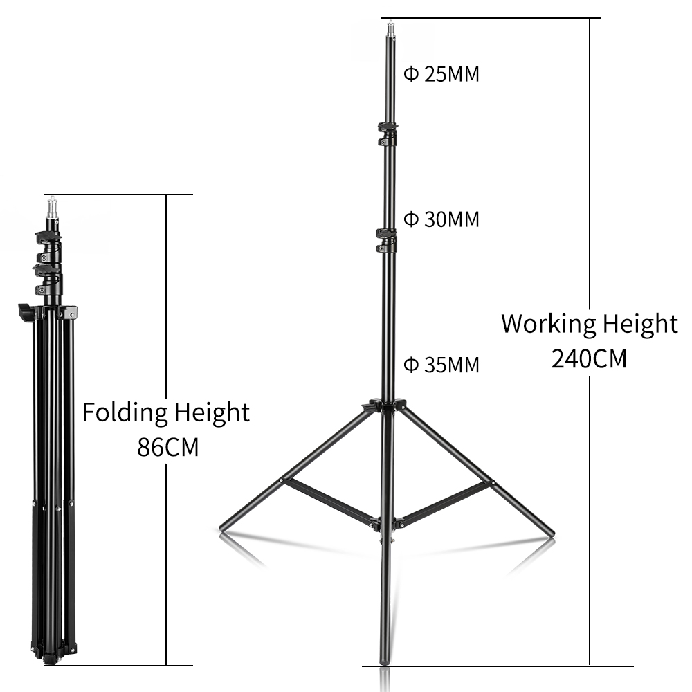 240CM/7,9FT 1/4 Zoll Schraubst – Photography Video Lighting Kit With Adjustable Tripod Stand Bewertung und Preis