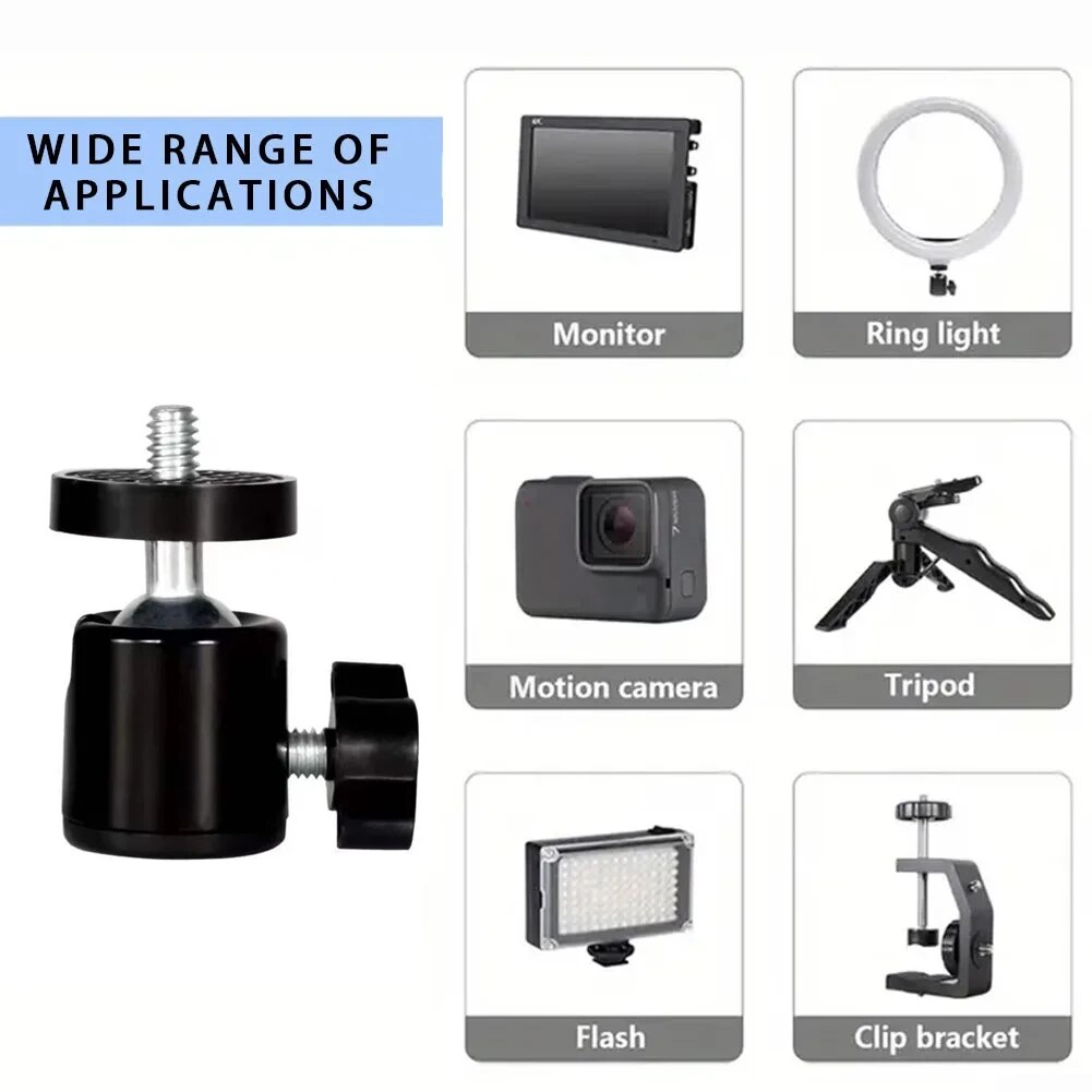 Mini-Kugelkopf mit 1/4-Zoll-Sc – Photography Video Lighting Kit With Adjustable Tripod Stand Bewertung und Preis