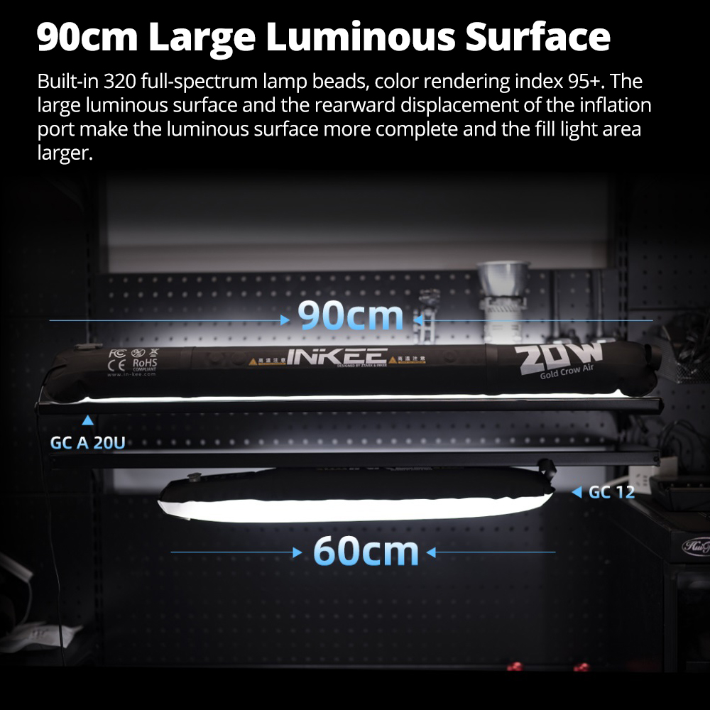 INKEE GCA20U Luftschlauch-LED- – Photography Lighting Options Bewertung und Preis