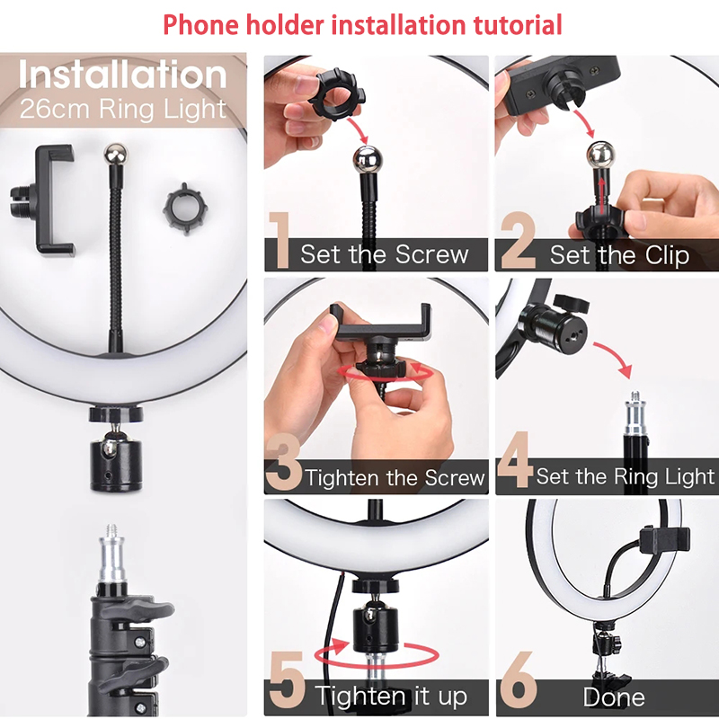 Videoleuchte 16/26/33cm Selfie – Photography Lighting Overhead Bewertung und Preis