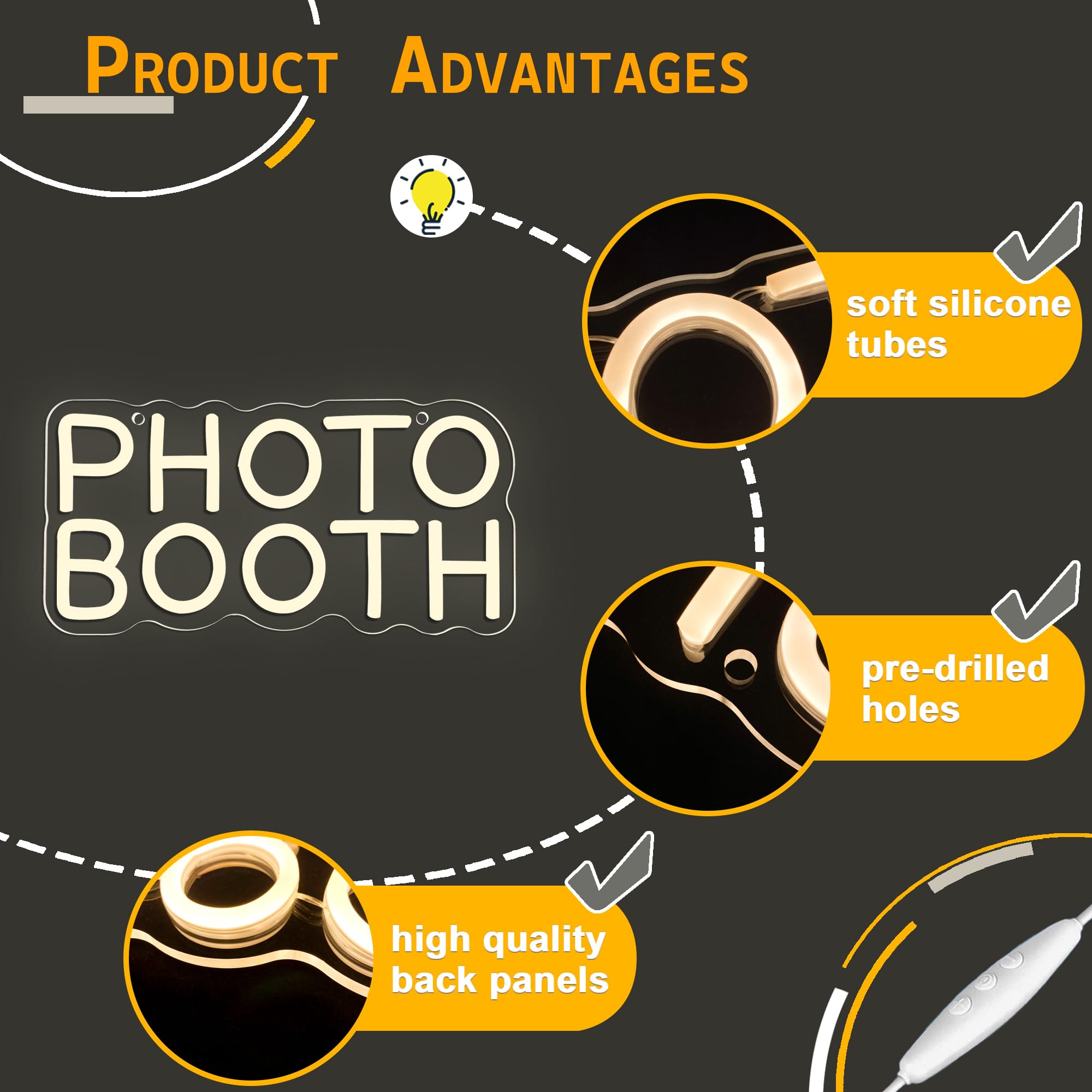 Neonschild mit Fotokabine, dim – Photography Lighting Wedding Reception Bewertung und Preis