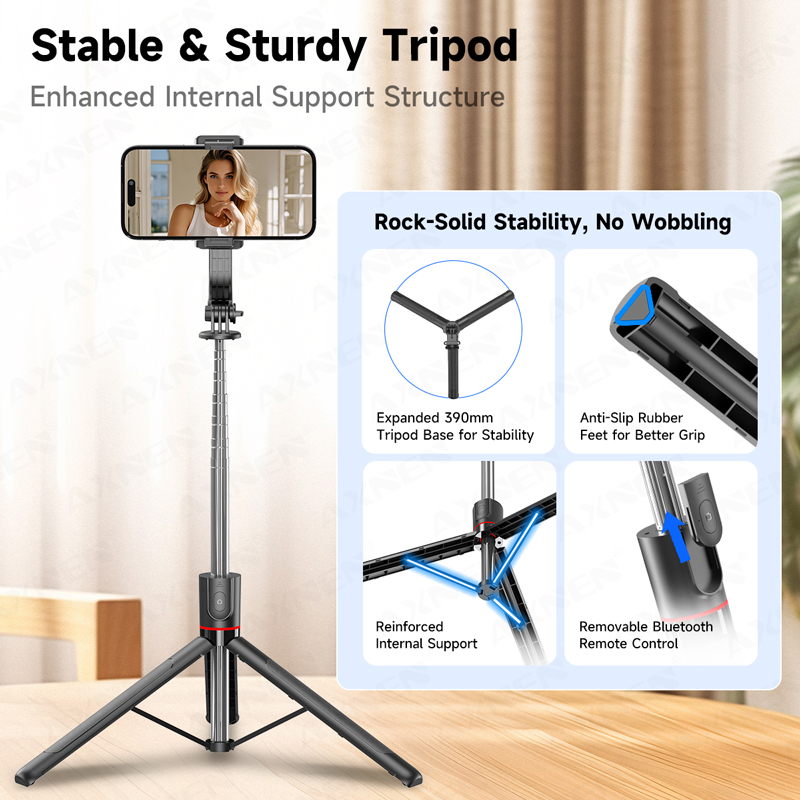 AXNEN F15 Ausziehbares Selfie- – Photography Video Lighting Kit With Adjustable Tripod Stand Bewertung und Preis